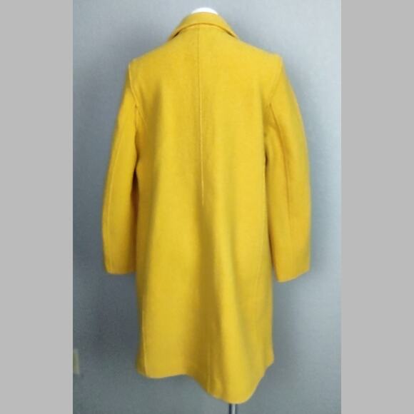 J. Crew Daphne Topcoat in Italian Boiled Wool in Yellow Color Size 12 Coat - Picture 4 of 16